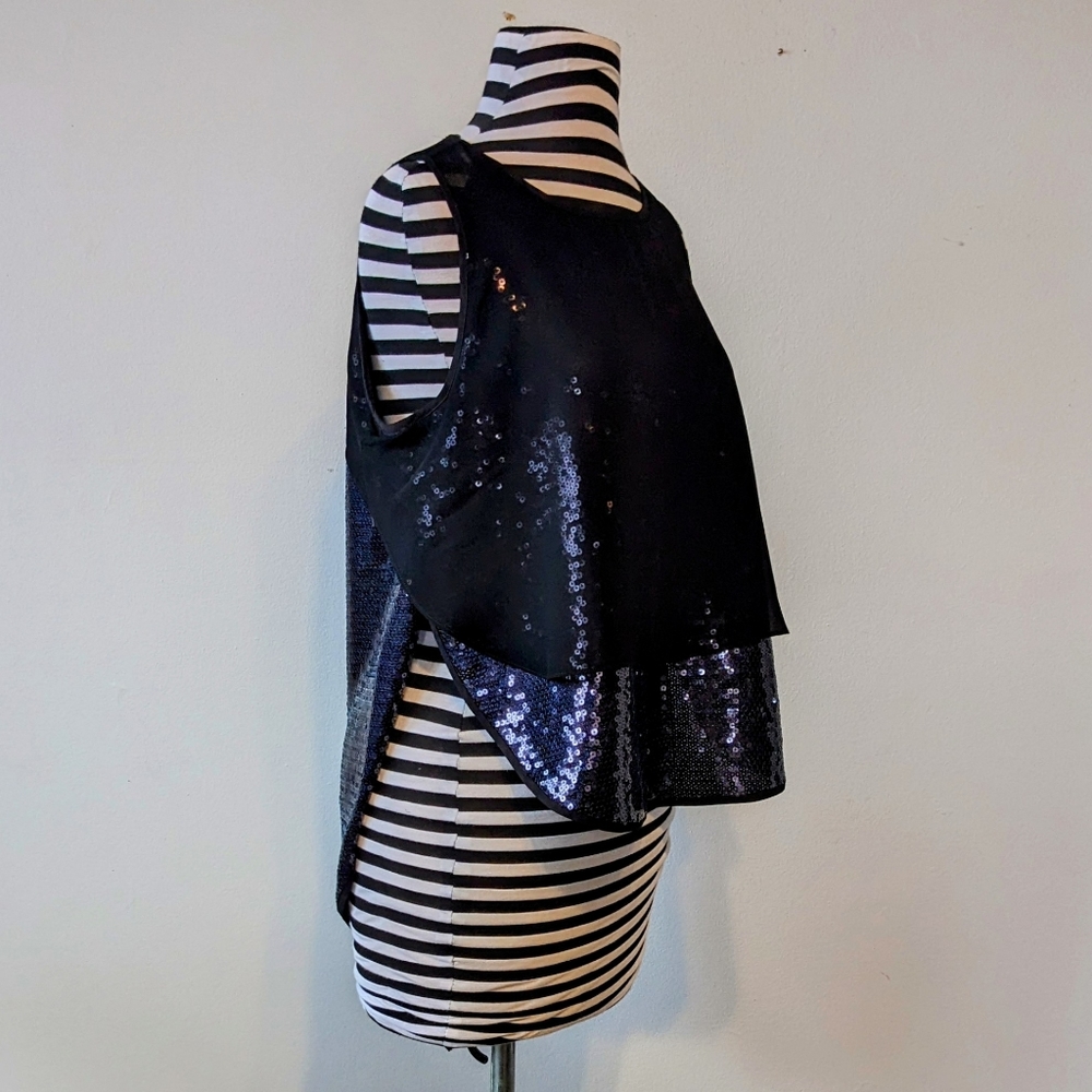 Dual Layer Sequins Shirt